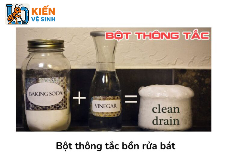 Pha bột thông tắc bồn rửa bát tại nhà