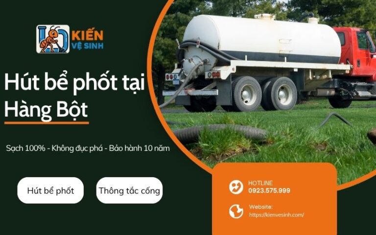 Hút bể phốt tại Hàng Bột