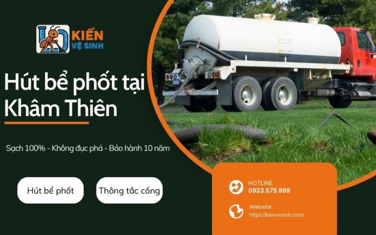 Hút bể phốt tại Khâm Thiên