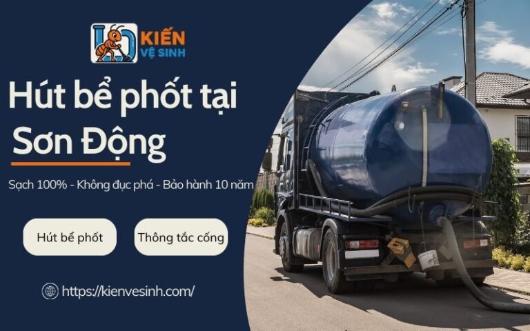 Hút bể phốt tại Sơn Động