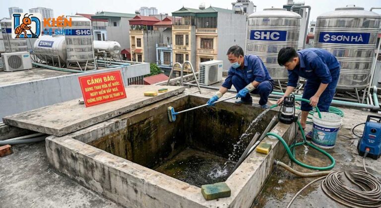 Dịch vụ thau rửa bể nước tại Hà Nội