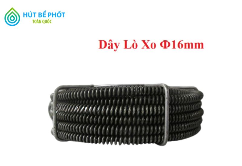 Thông bồn cầu bằng dây lò xo