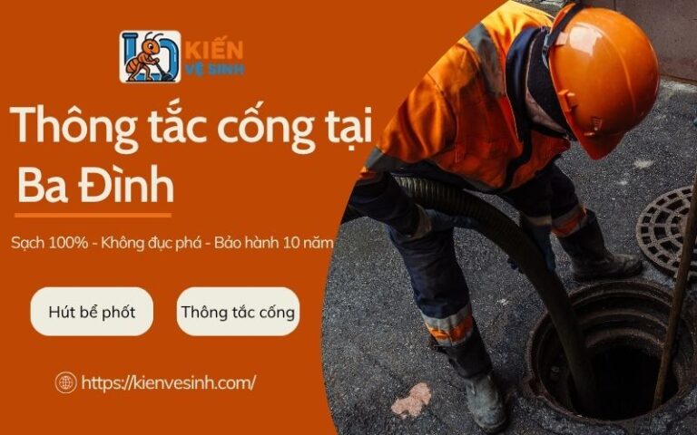 Thông tắc cống tại Ba Đình