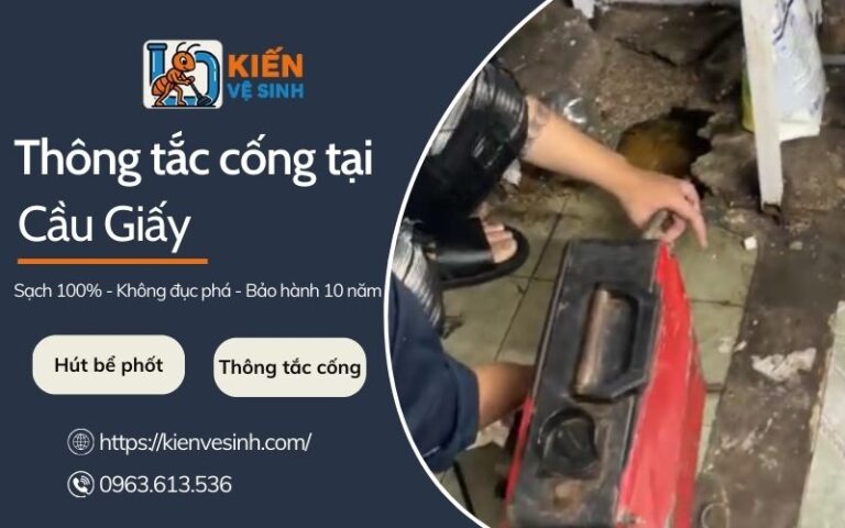 Dịch vụ thông tắc cống tại Cầu Giấy