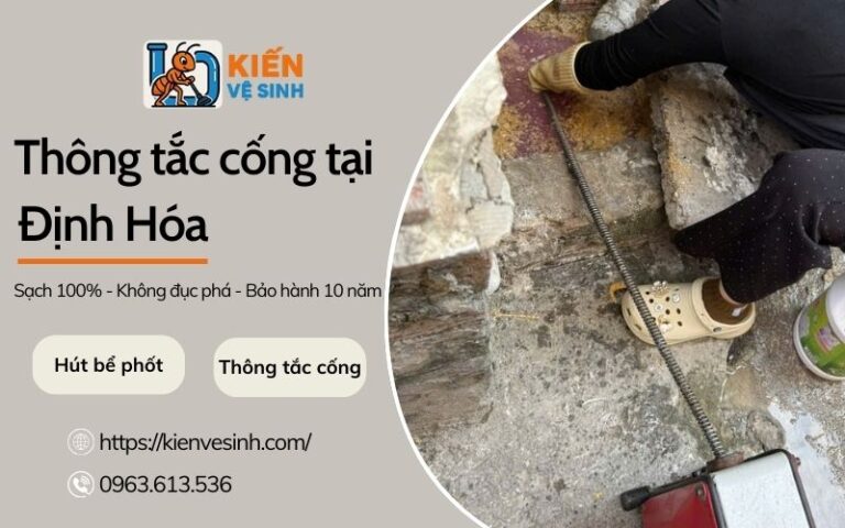 Dịch vụ thông tắc cống tại Định Hóa