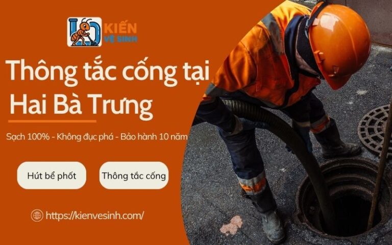 Thông tắc cống tại Hai Bà Trưng