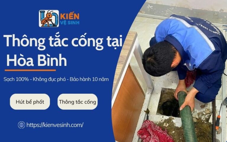 Thông tắc cống tại Hòa Bình
