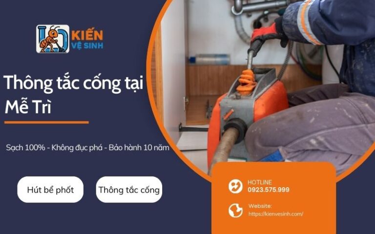 Thông tắc cống tại Mễ Trì