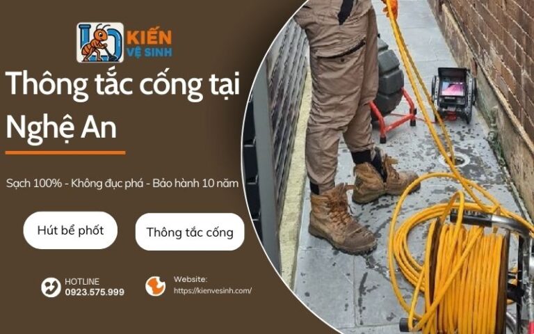 Thông tắc cống tại Nghệ An