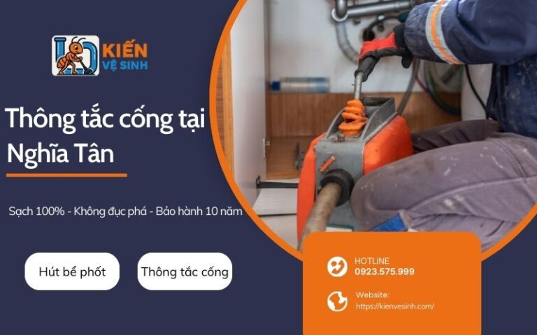 Thông tắc cống tại Nghĩa Tân