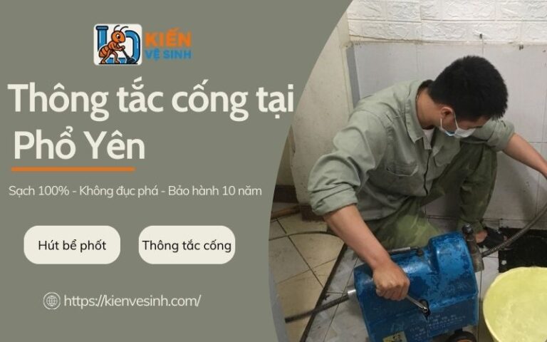 Thông tắc cống tại Phổ Yên