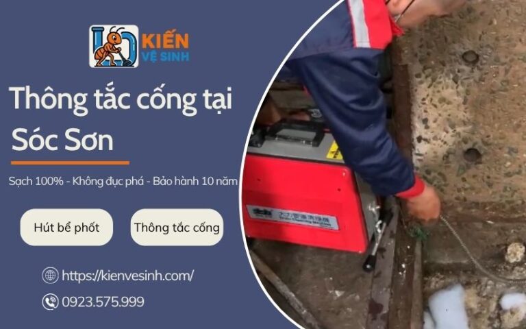 Dịch vụ thông tắc cống tại Sóc Sơn