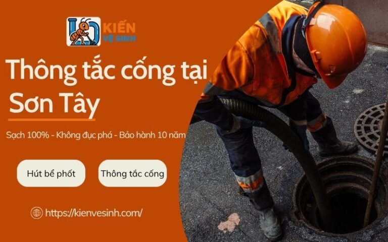 Thông tắc cống tại Sơn Tây