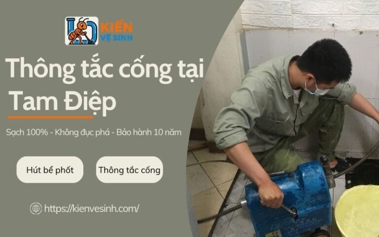 Thông tắc cống tại Tam Điệp