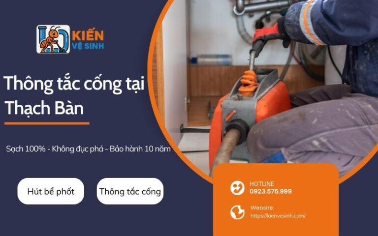 Thông tắc cống tại Thạch Bàn