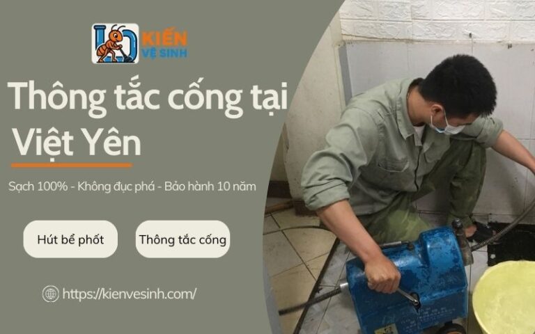 Thông tắc cống tại Việt Yên